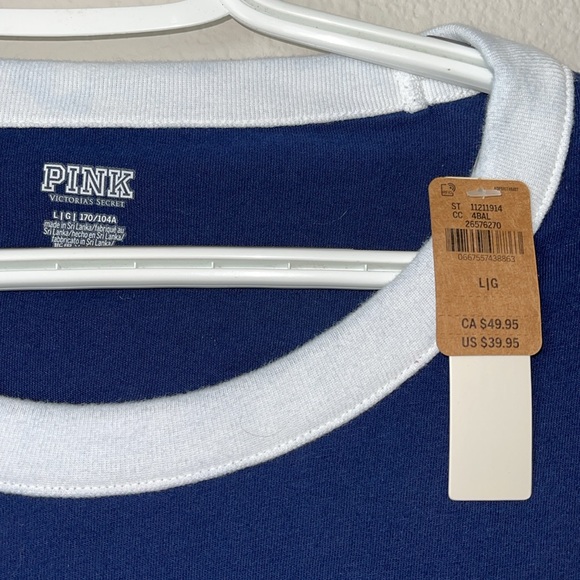 PINK navy blue long sleeve - Picture 2 of 4